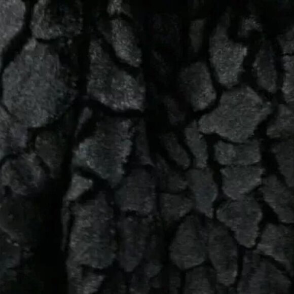 ADRIENNE LANDAU BLACK COLLARED FAUX FUR LONG SLEEVE JACKET COAT LG & XL NWT $275 - Picture 4 of 10